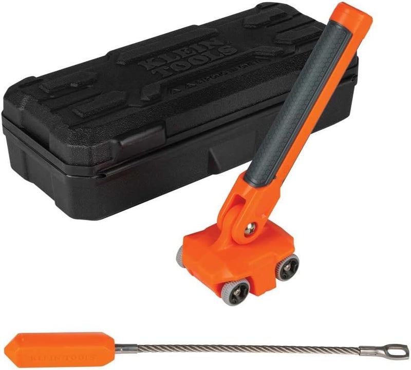 Klein Tools 50611 Magnetic Wire Puller, Pulls Electrical Wire Behind Walls/Tight Spaces, Stainless-Steel Leader, Cable Pulling, Rare Magnet - Image 1